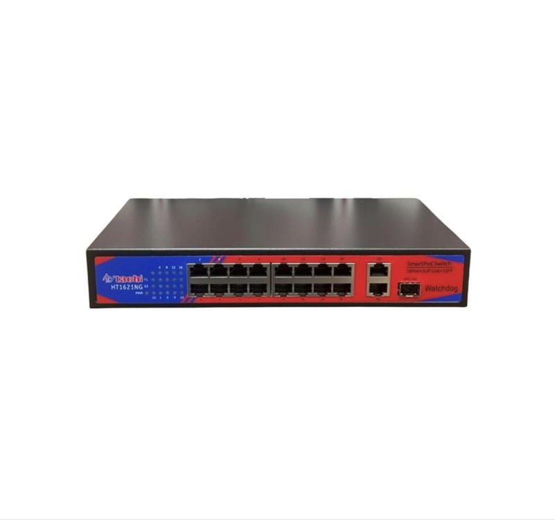 HITACHI 16 PORT POE SWITCH-1